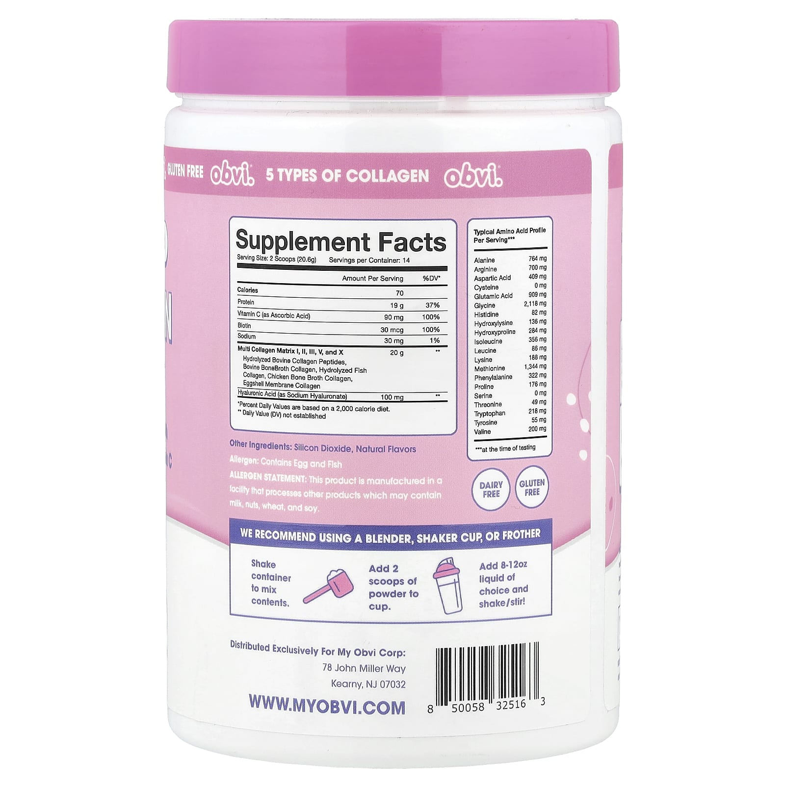 Obvi, Collagen Peptides, Unflavored, 10.17 oz (288.4 g)