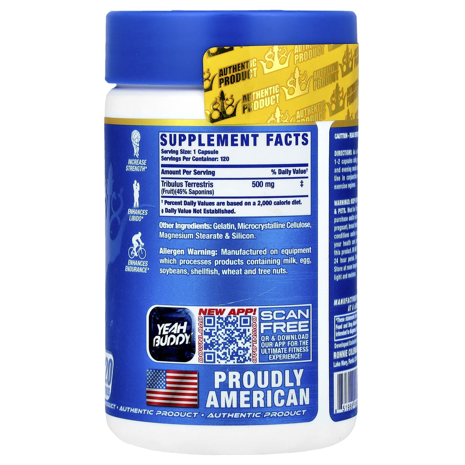 Ronnie Coleman, Vital Edition, Tribulus XS™, 500 mg , 120 Capsules