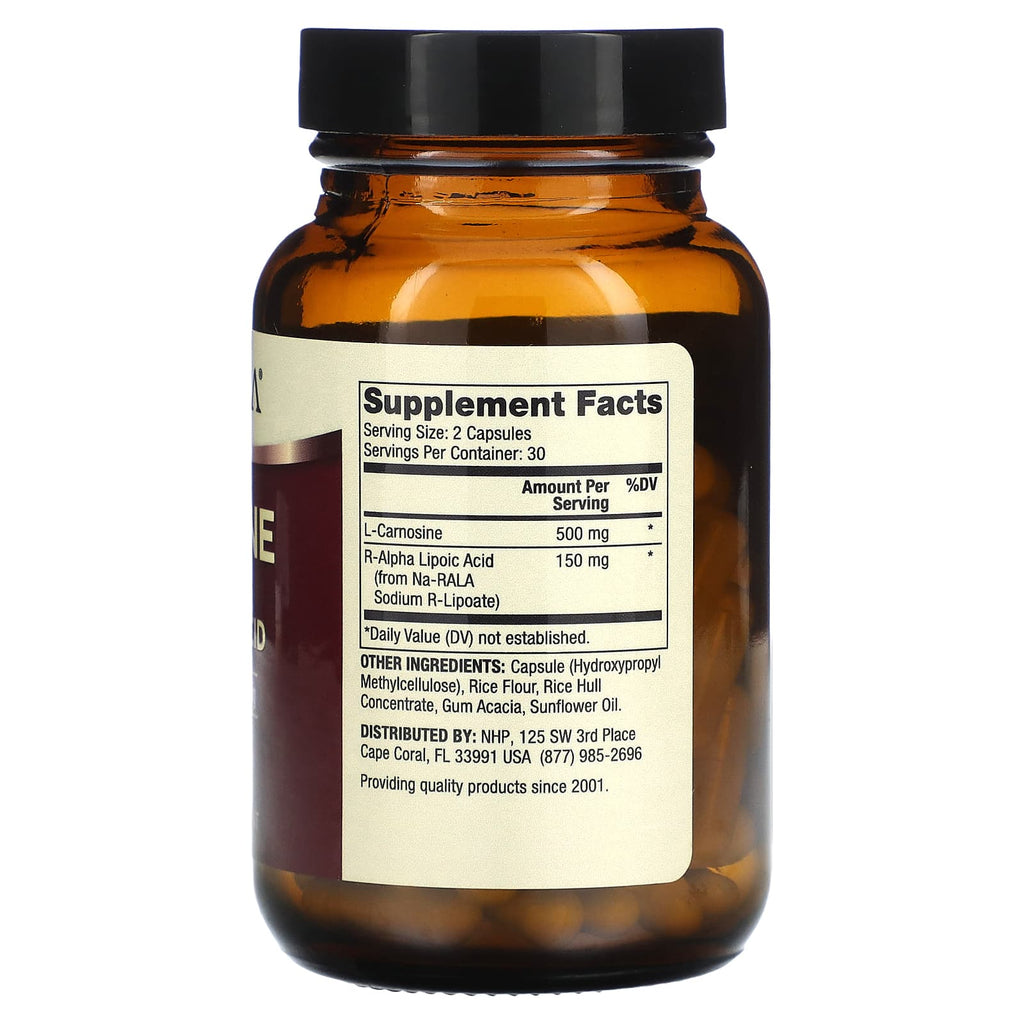 Dr. Mercola, L-Carnosine with R-Alpha Lipoic Acid, 60 Capsules