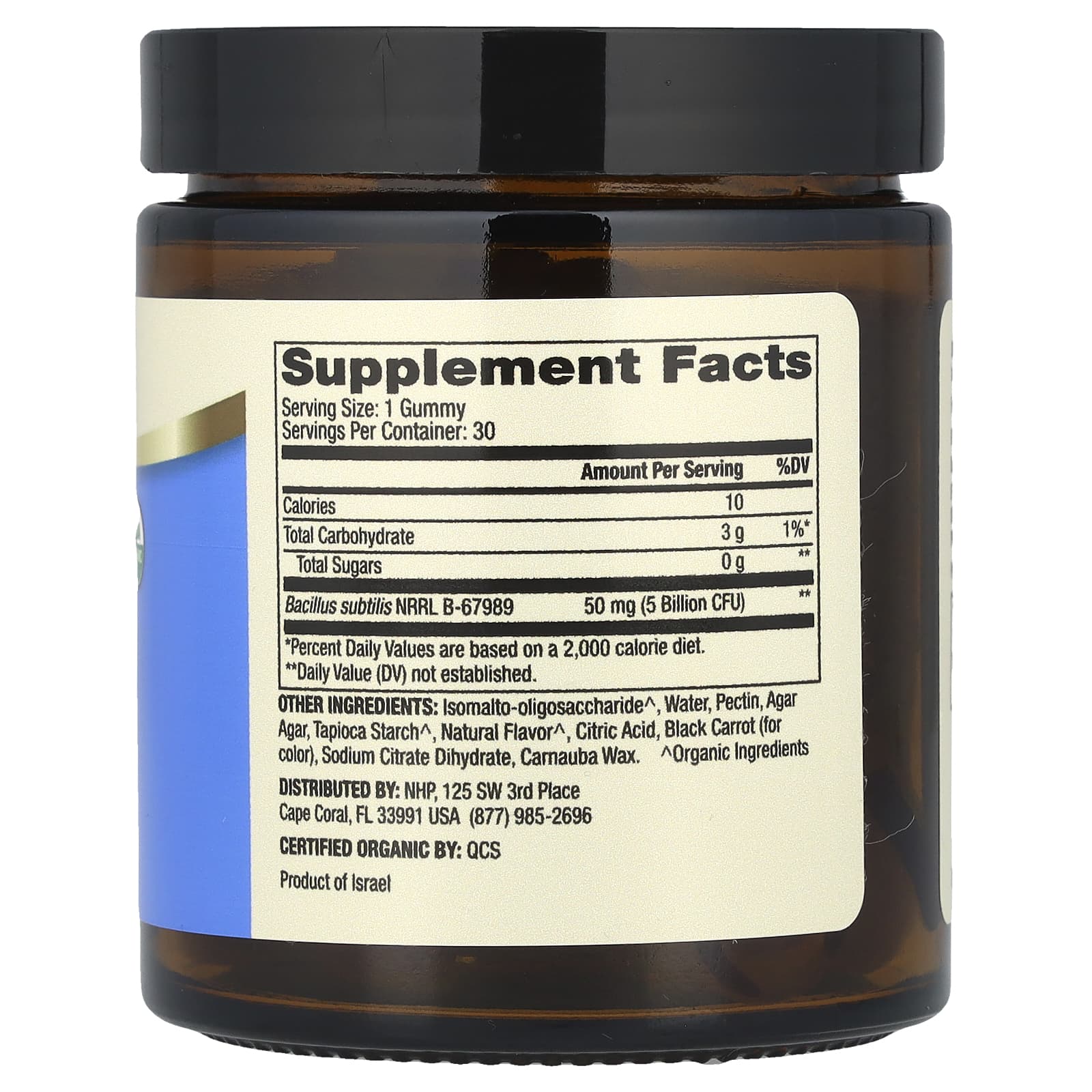 Dr. Mercola, Organic Complete Probiotics Gummies, Natural Cherry, 30 Gummies (50 mg (5 Billion CFU) per Gummy)