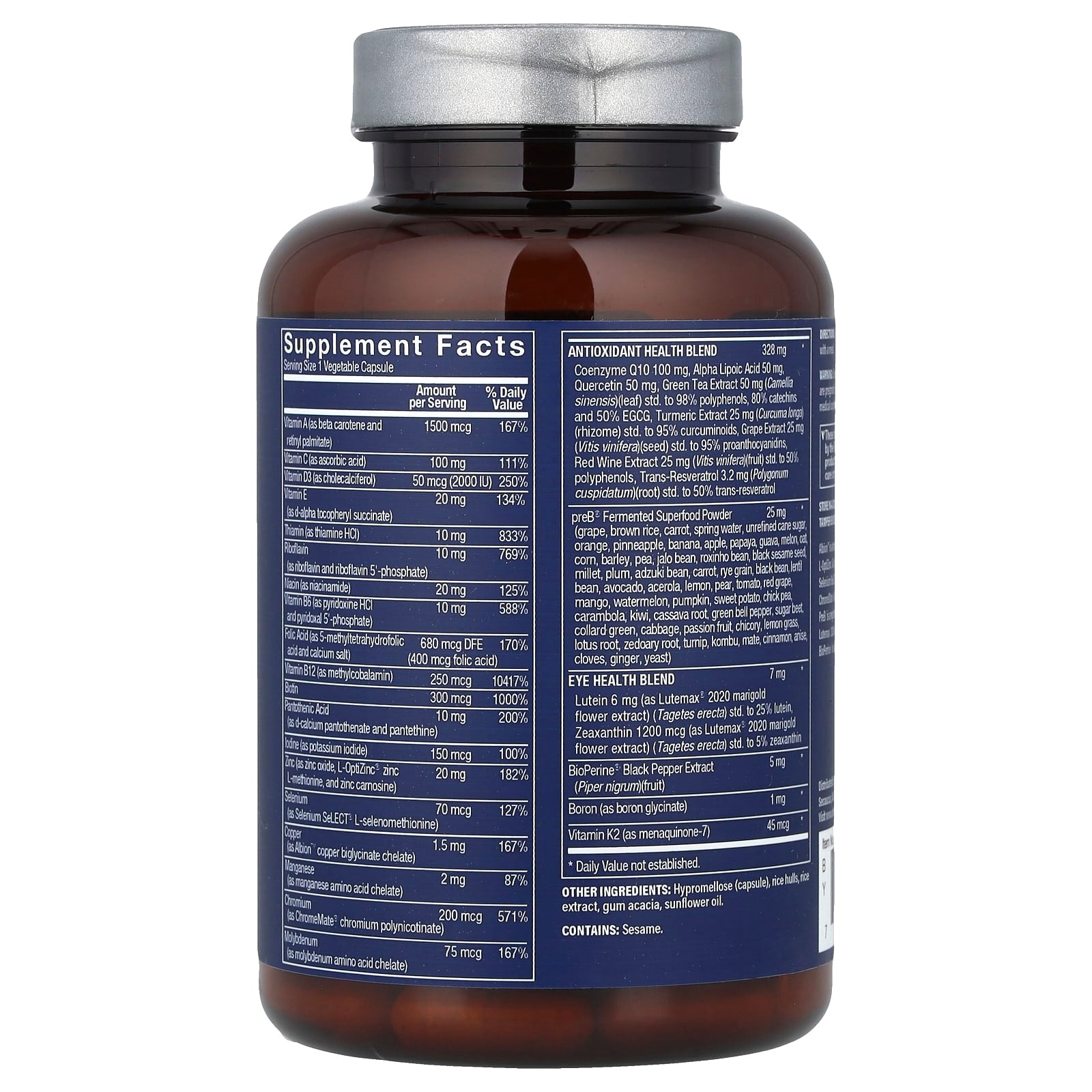 Vthrive, Bioactive Men's 50+ One Daily Multi, 60 Vegetable Capsules