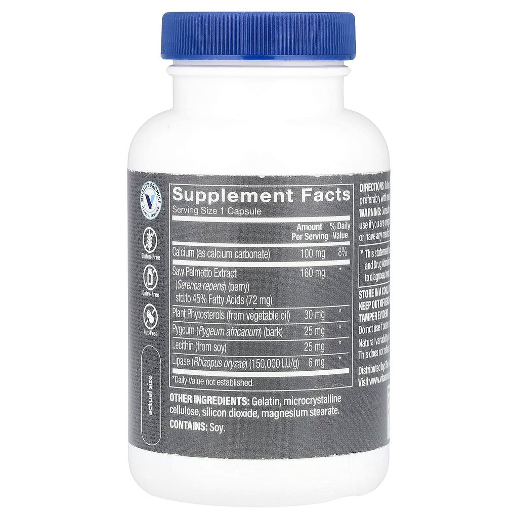 The Vitamin Shoppe, Men's Saw Palmetto & Pygeum Complex With Plant Sterols, 120 Capsules