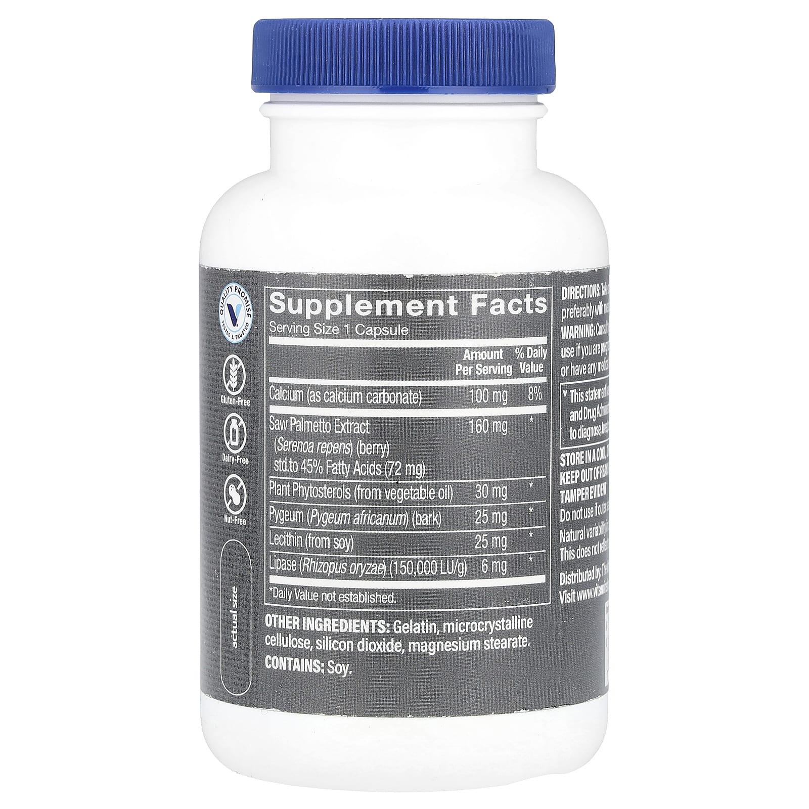 The Vitamin Shoppe, Men's Saw Palmetto & Pygeum Complex With Plant Sterols, 120 Capsules