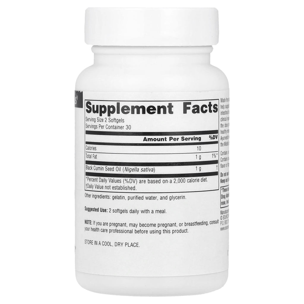 Source Naturals, Black Seed Oil, 60 Softgels
