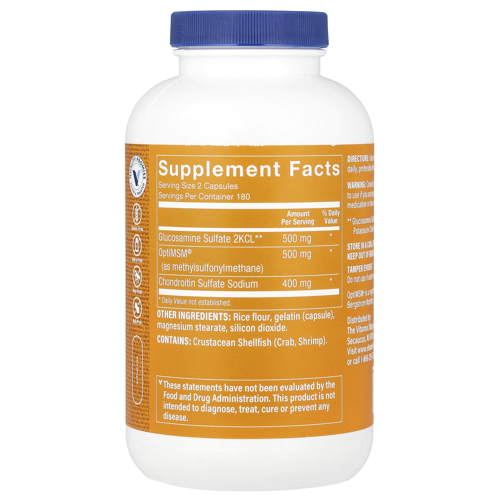 The Vitamin Shoppe, Glucosamine Chondroitin MSM, 360 Capsules
