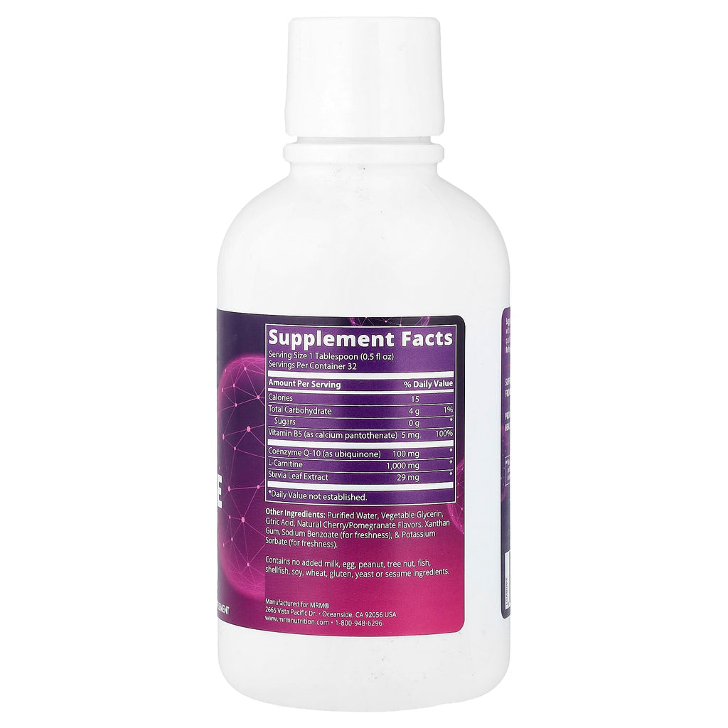 MRM Nutrition, CoQ-10 L-Carnitine, Cherry-Pomegranate, 16 fl oz (480 ml)