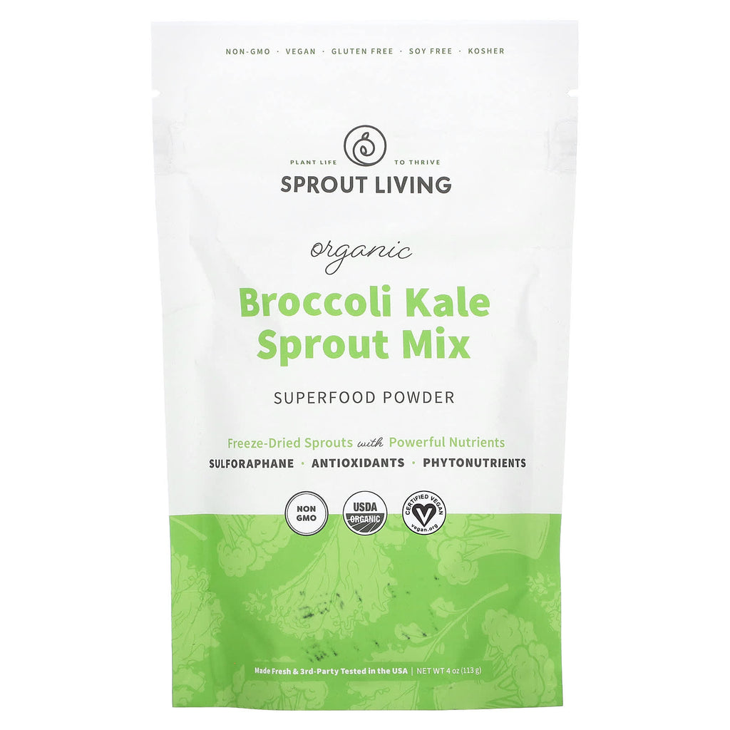 Sprout Living, Organic Broccoli Kale Sprout Mix , 4 oz (113 g)