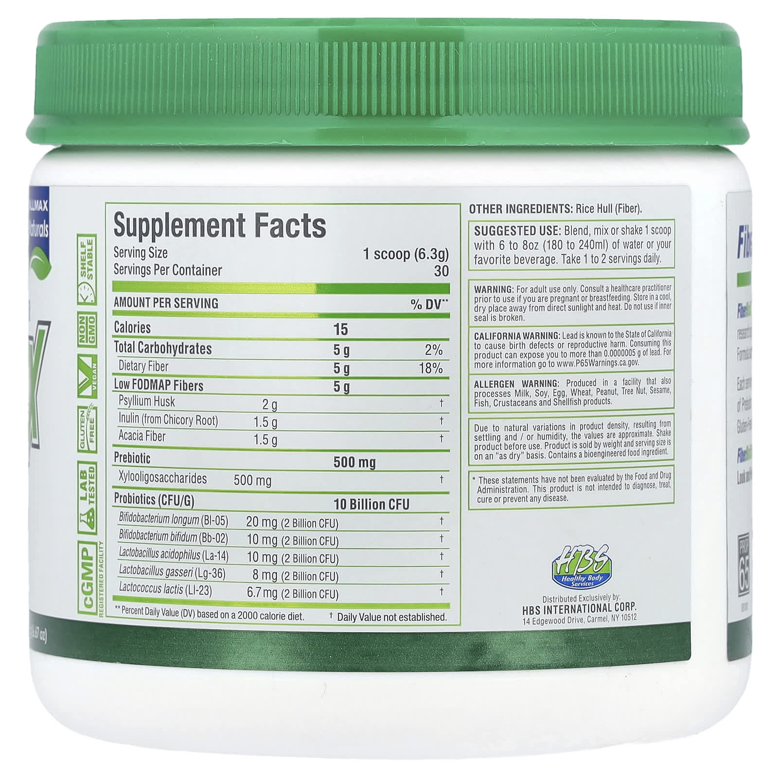 ALLMAX, FiberBiotiX, Unflavored, 6.67 oz (189 g)