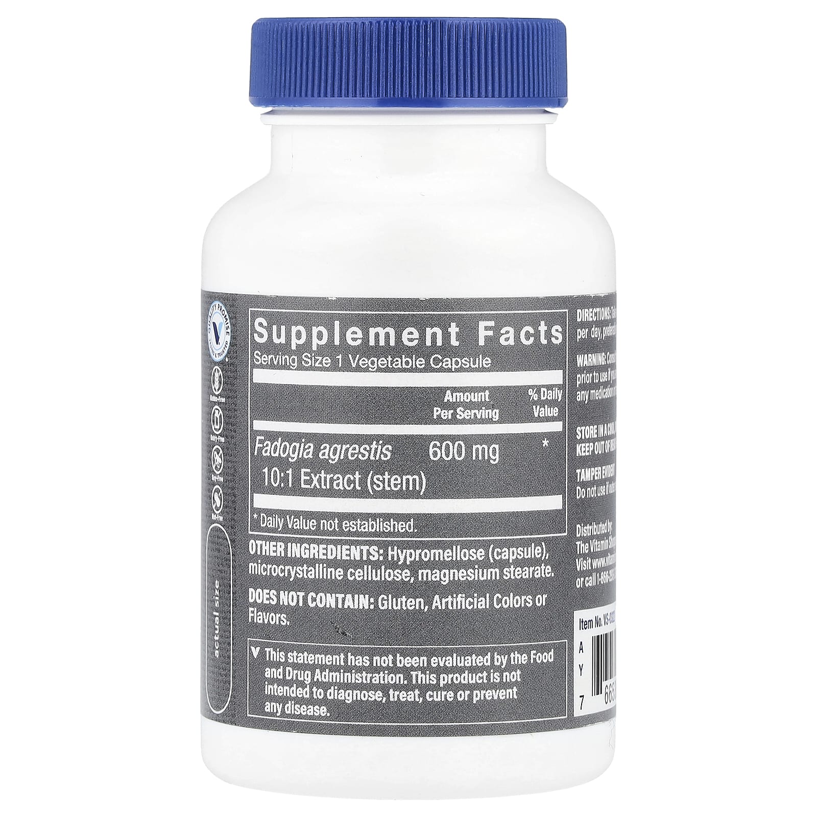 The Vitamin Shoppe, Men's Fadogia Agrestis, 60 Vegetable Capsules (600 mg per Capsule)