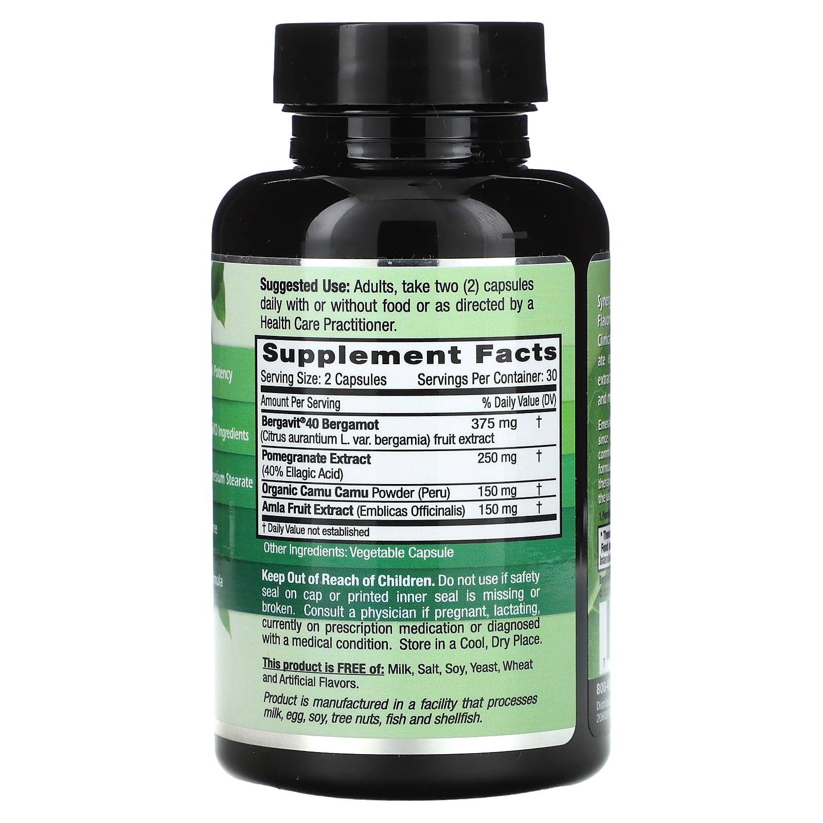 Emerald Laboratories, Bergamot+, 60 Vegetable Caps