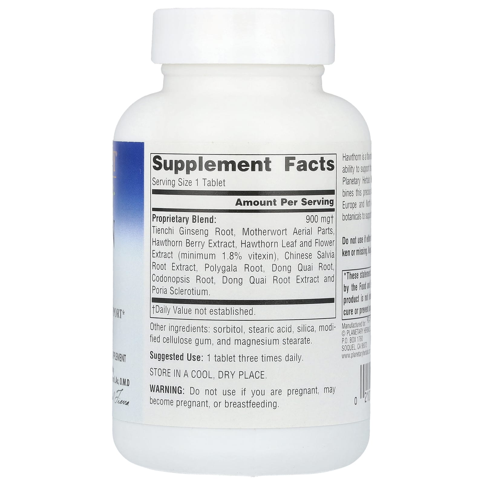 Planetary Herbals, Hawthorn Heart™, 900 mg, 60 Tablets