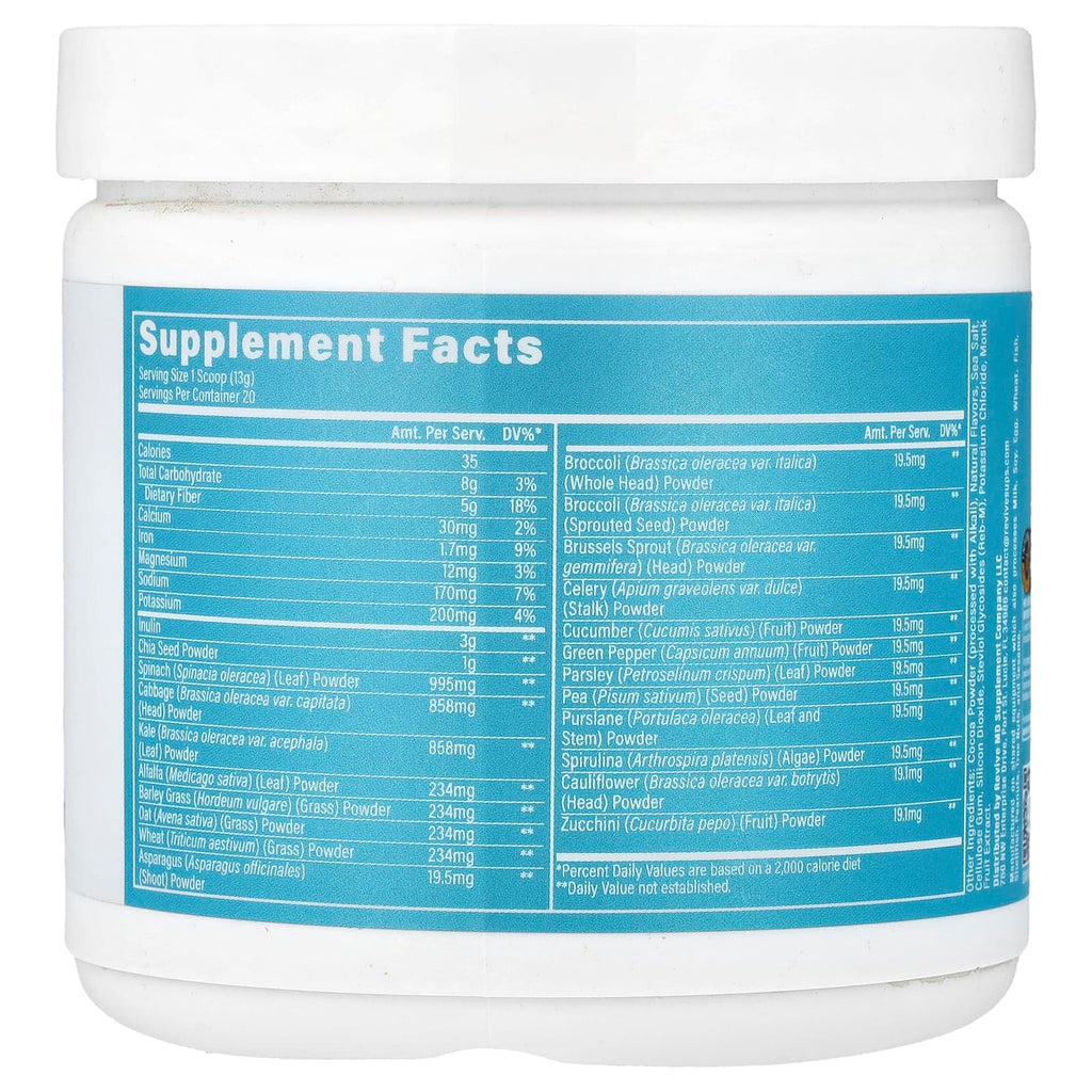 Revive, Daily Greens, Chocolate, 9.17 oz (260 g)