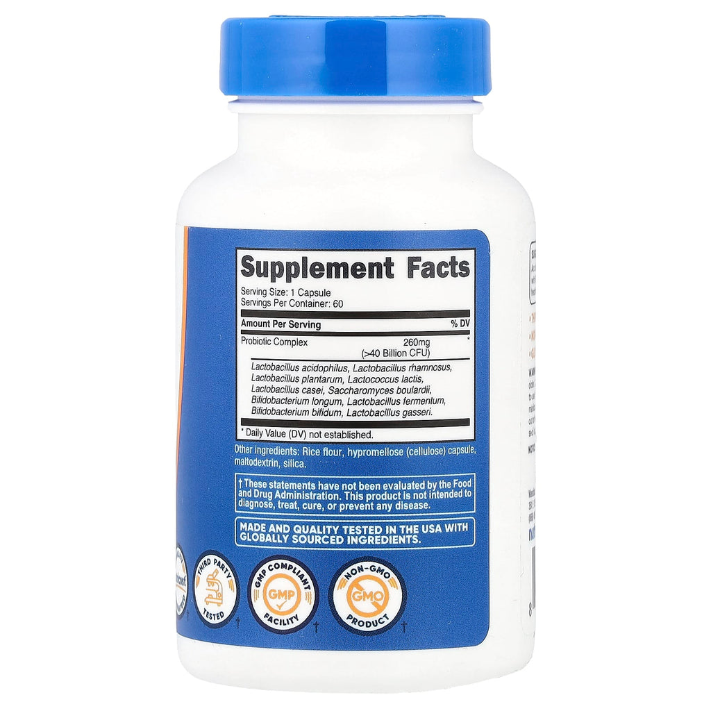 Nutricost, Probiotic Complex, >40 Billion CFU, 60 Capsules