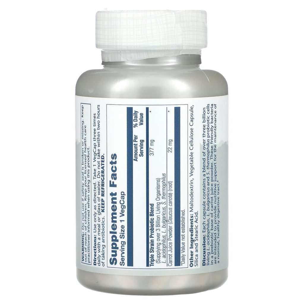Solaray, Freeze Dried Acidophilus + Prebiotic Carrot Juice, 3 Billion CFU, 120 VegCaps