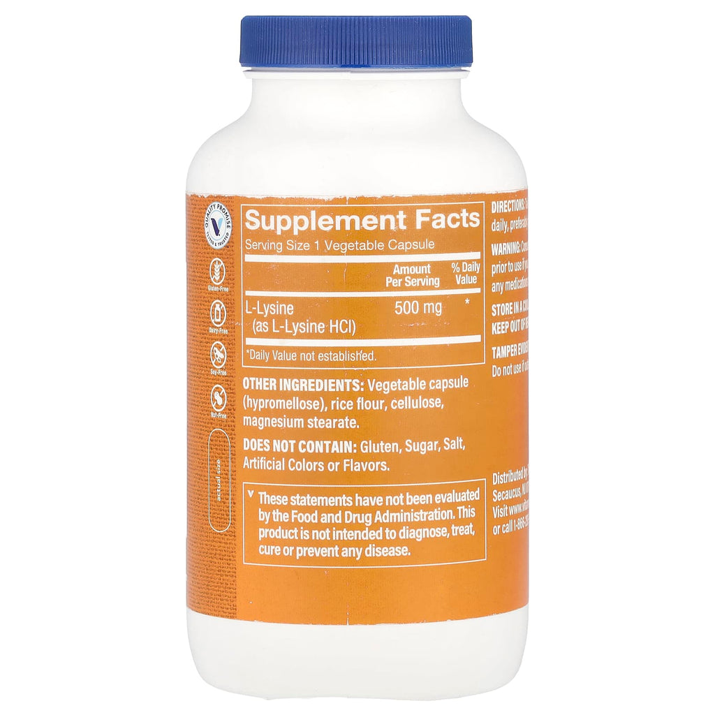 The Vitamin Shoppe, L-Lysine, 500 mg, 300 Vegetable Capsules