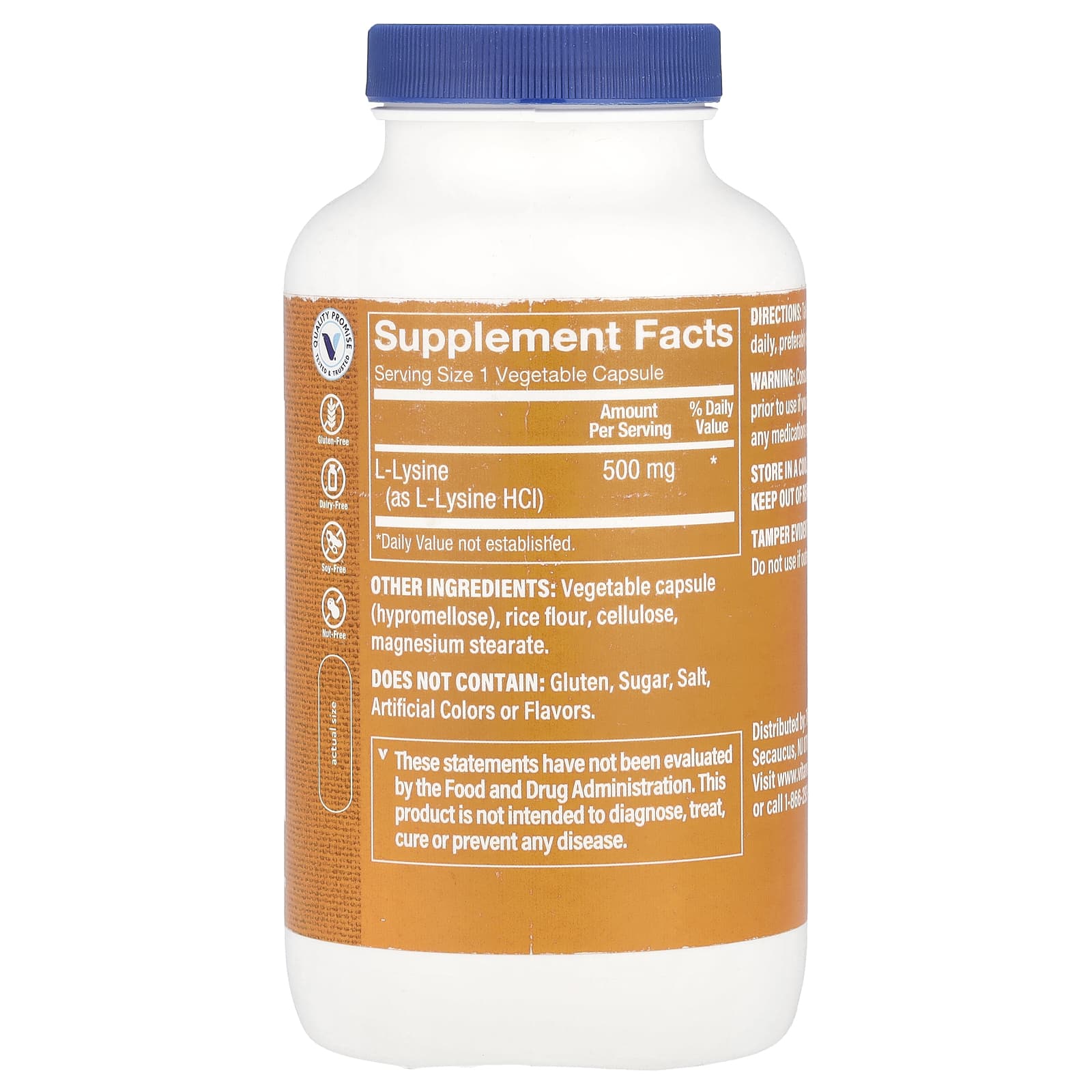 The Vitamin Shoppe, L-Lysine, 500 mg, 300 Vegetable Capsules