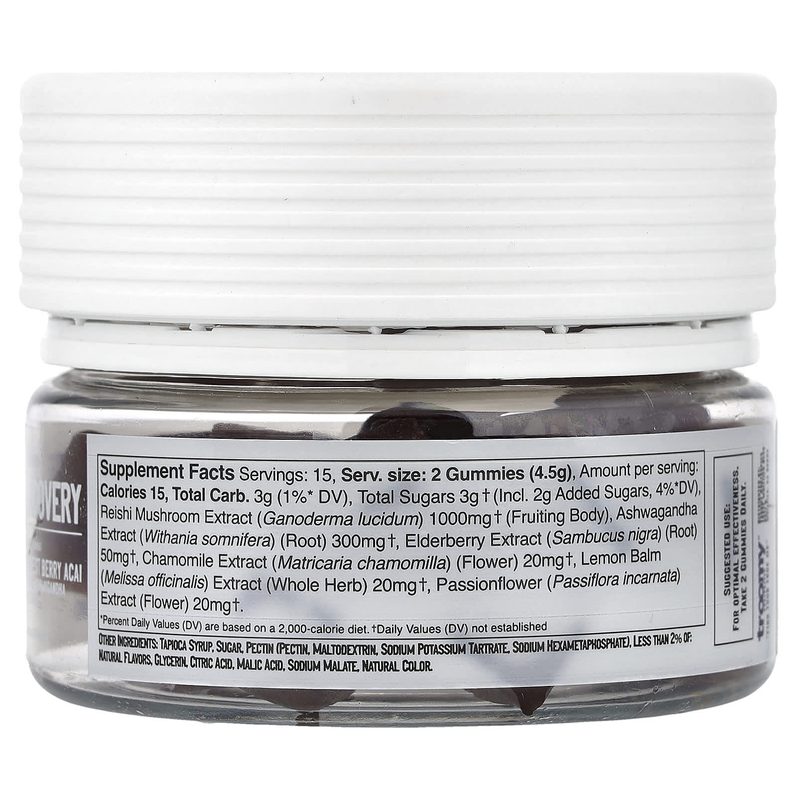 Troomy Nootropics, Recovery, Functional Mushrooms Gummies, Harvest Berry Acai, 30 Gummies