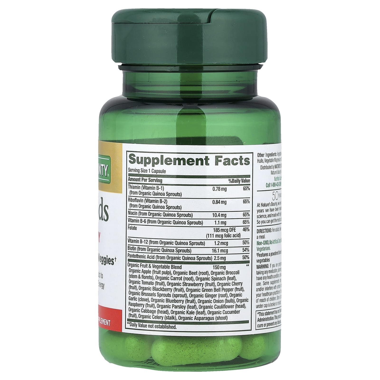 Nature's Bounty, Superfoods Plus Energy, 30 Capsules