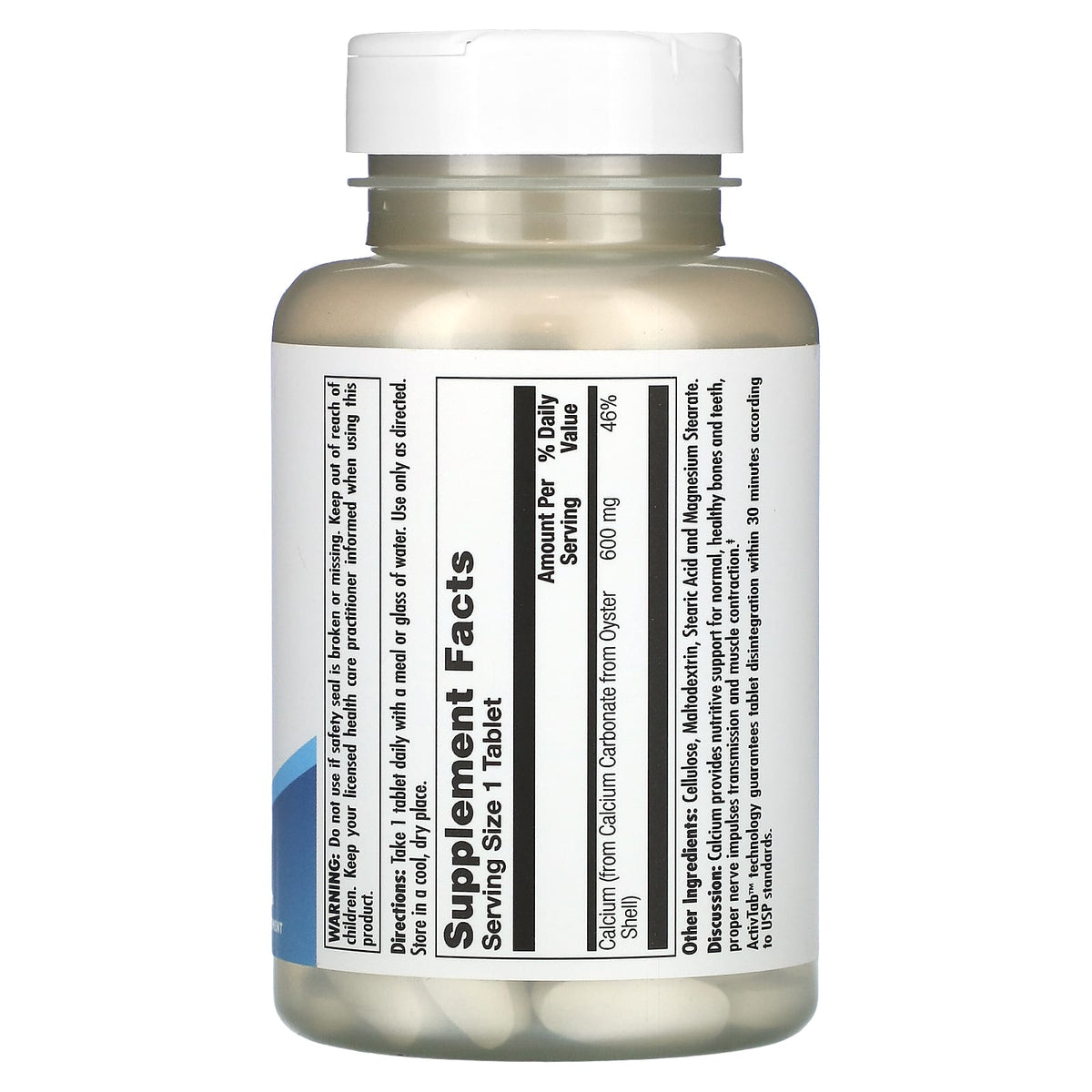 KAL, Calcium Oyster Shell, 600 mg, 100 Tablets – AllOfSupplements.com