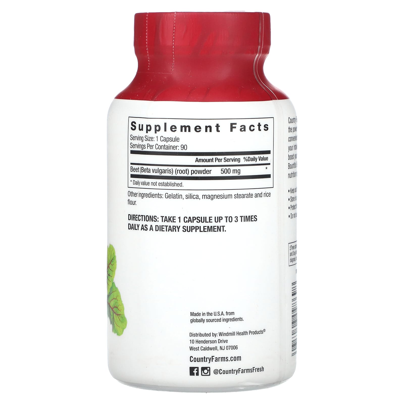 Country Farms, Bountiful Beets, Whole Beet Extract, 90 Capsules