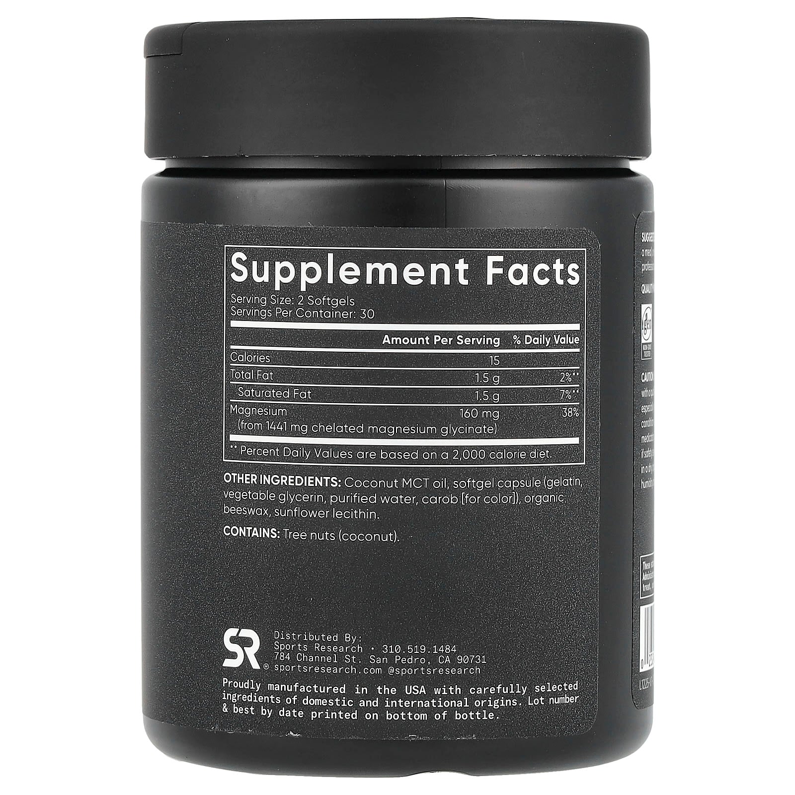 Sports Research, Magnesium Glycinate, 60 Softgels (80 mg per Softgel)