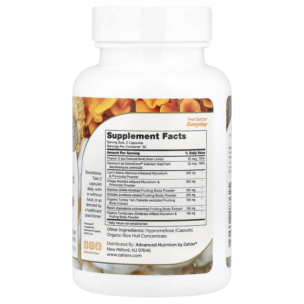 Zahler, Mushroom Complex, 60 Capsules