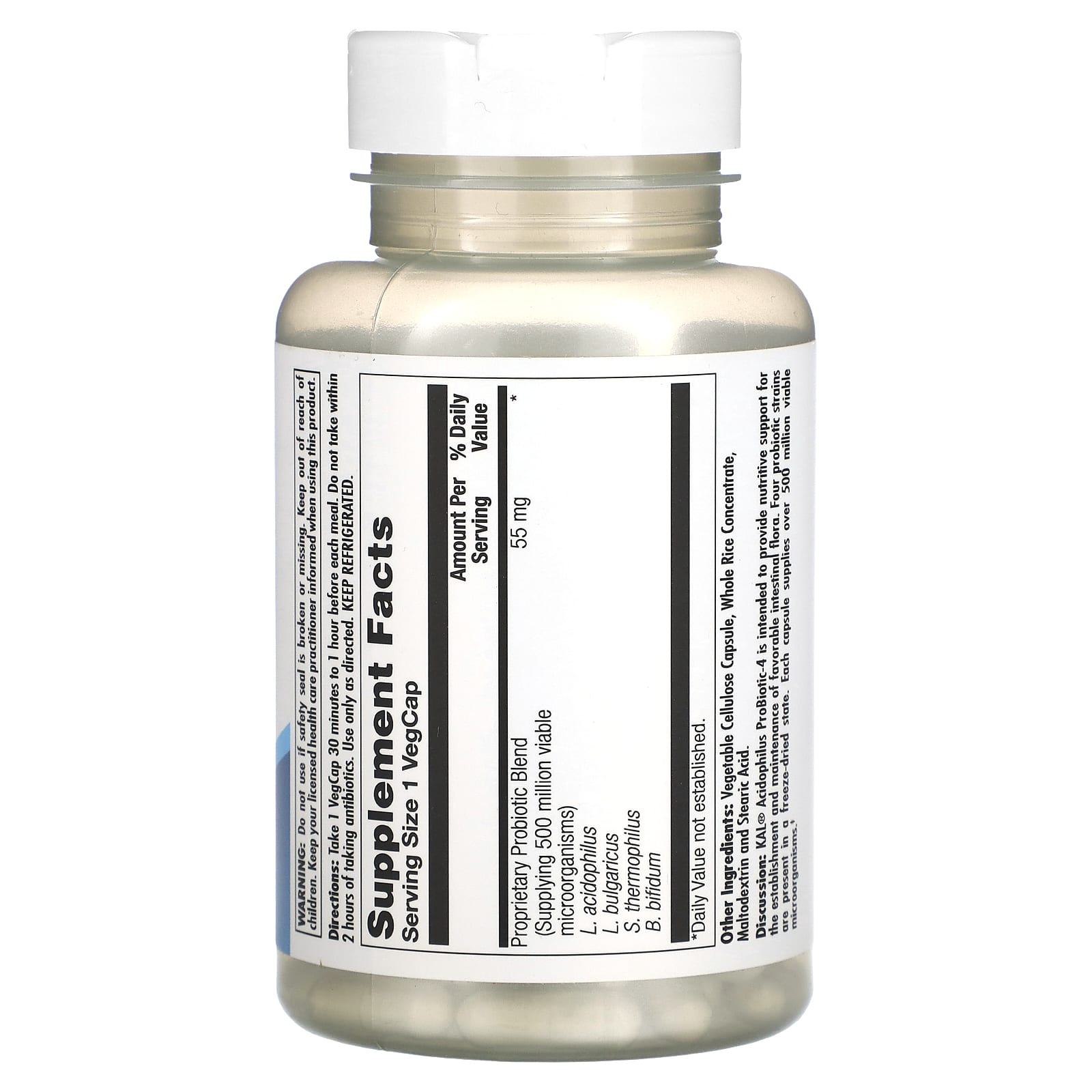KAL, Acidophilus Probiotic-4, 100 VegCaps