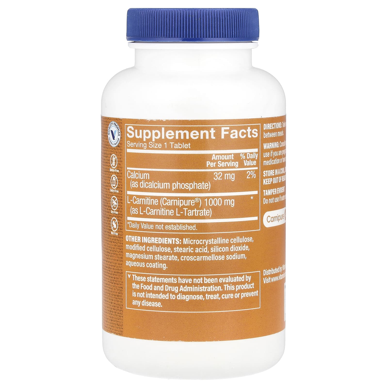 The Vitamin Shoppe, Carnipure® L-Carnitine, 1,000 mg, 100 Tablets
