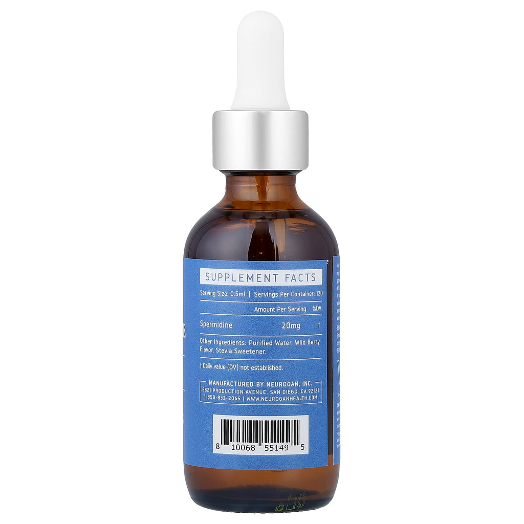 Neurogan Health, Spermidine Drops, Wild Berry, 20 mg, 2 oz (60 ml)