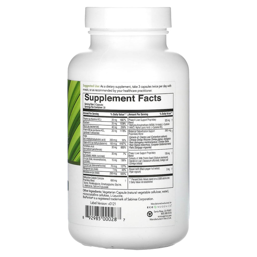 Econugenics, EcoDetox, 90 Vegetarian Capsules