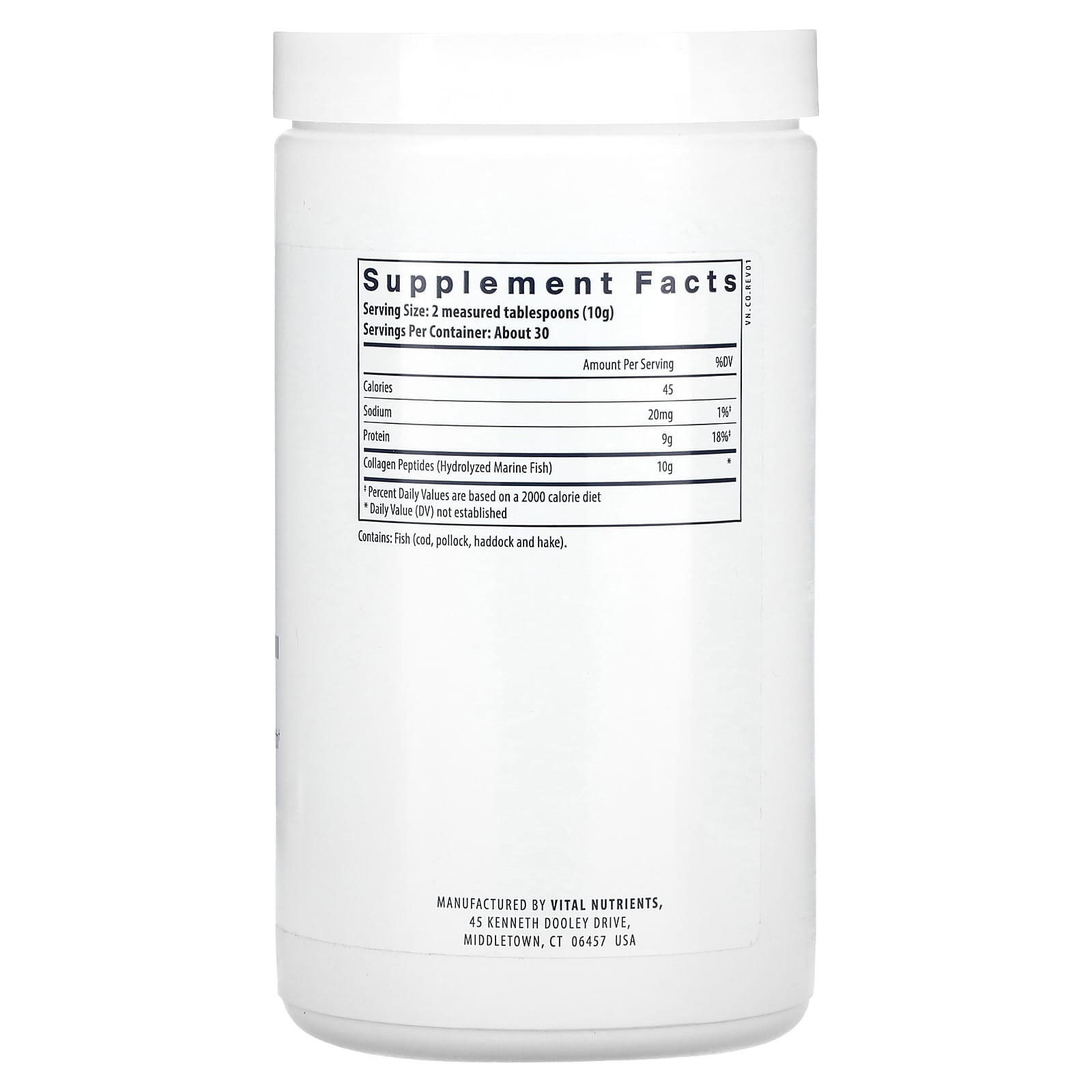 Vital Nutrients, Marine Collagen Wild-Caught, Type I & III, 10.58 oz (300 g)