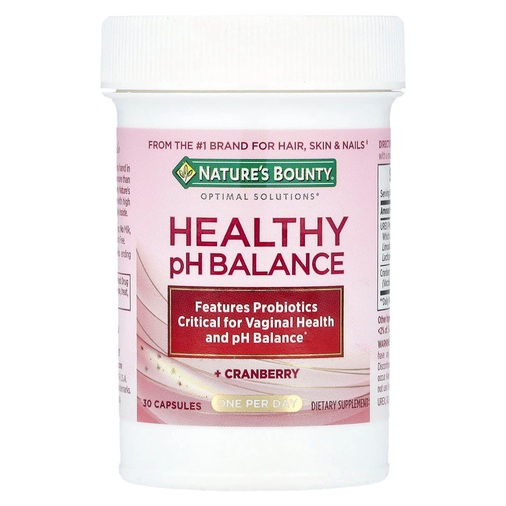 Nature's Bounty, Healthy pH Balance + Cranberry, 30 Capsules