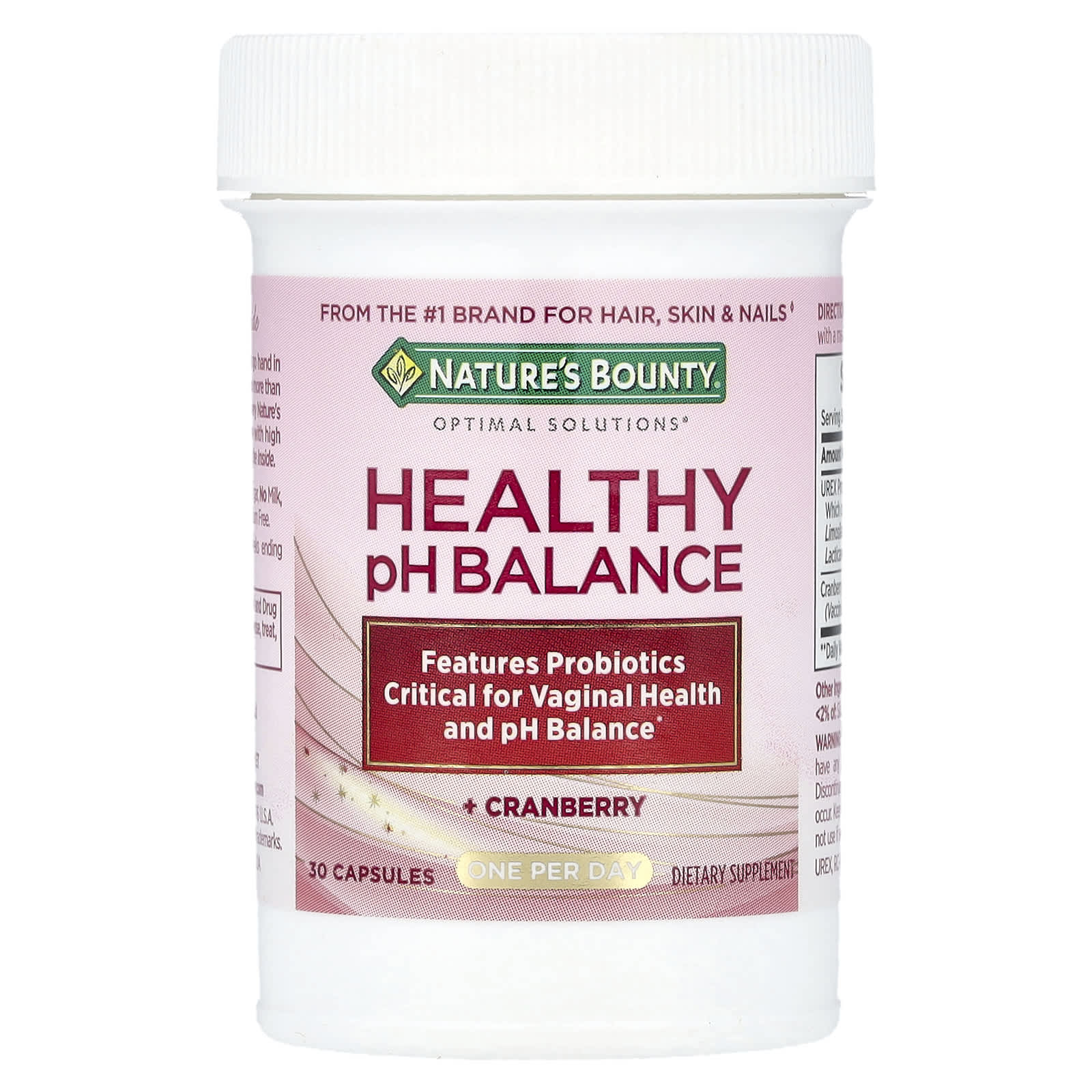 Nature's Bounty, Healthy pH Balance + Cranberry, 30 Capsules