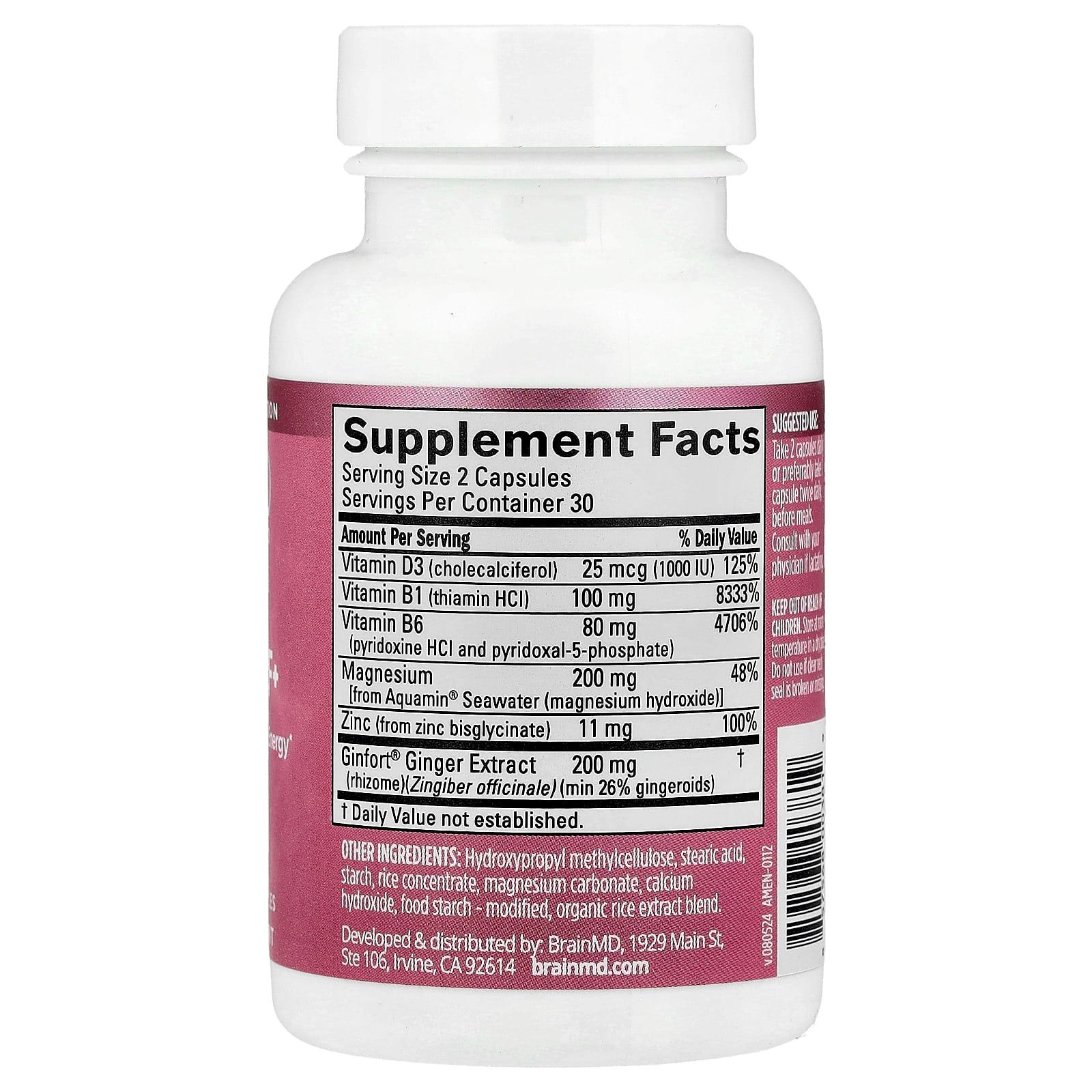 BrainMD, PMS Relief+, 60 Vegetarian Capsules