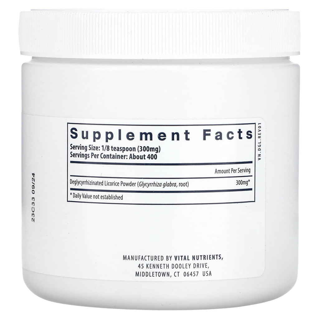 Vital Nutrients, DGL Powder, 4 oz (120 g)