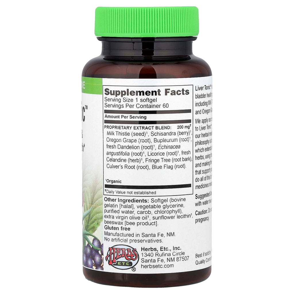 Herbs Etc., Liver Tonic™, 60 Softgels