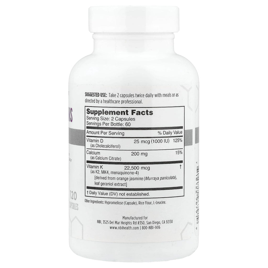 NBI, Osteo-K® Minis, 120 Capsules