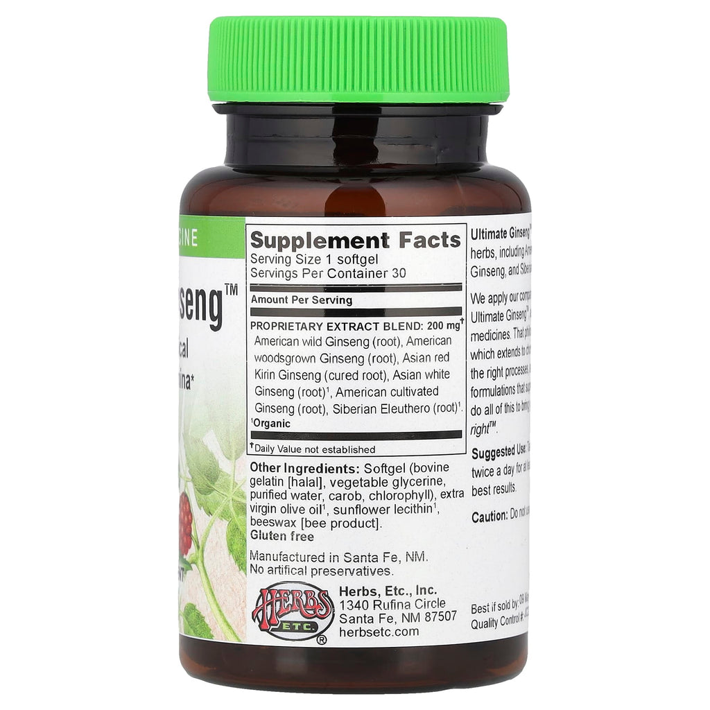 Herbs Etc., Ultimate Ginseng™, 30 Softgels
