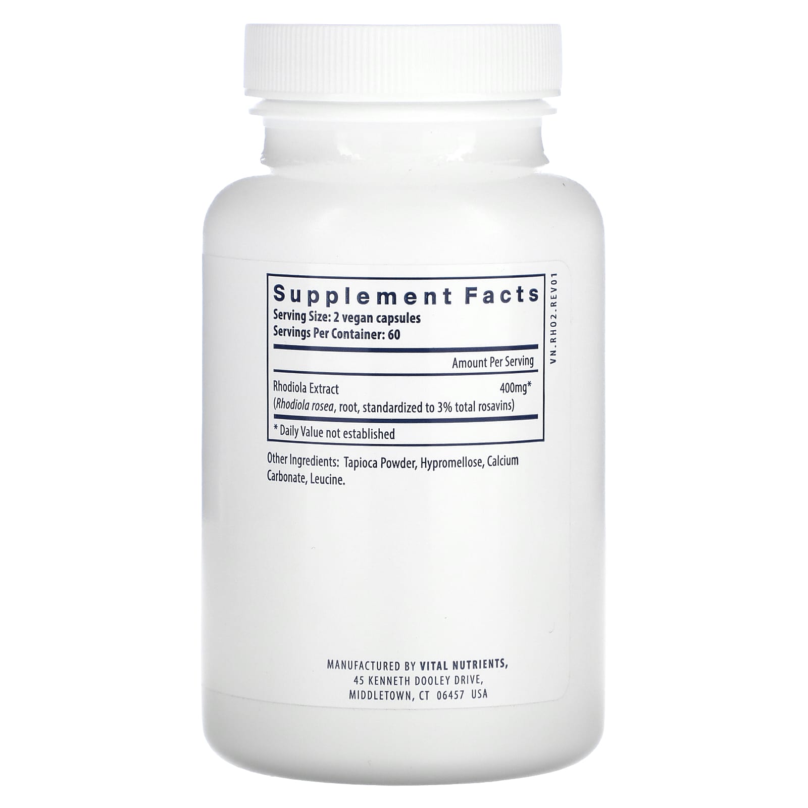 Vital Nutrients, Rhodiola Rosea, 120 Vegan Capsules (200 mg per Capsule)