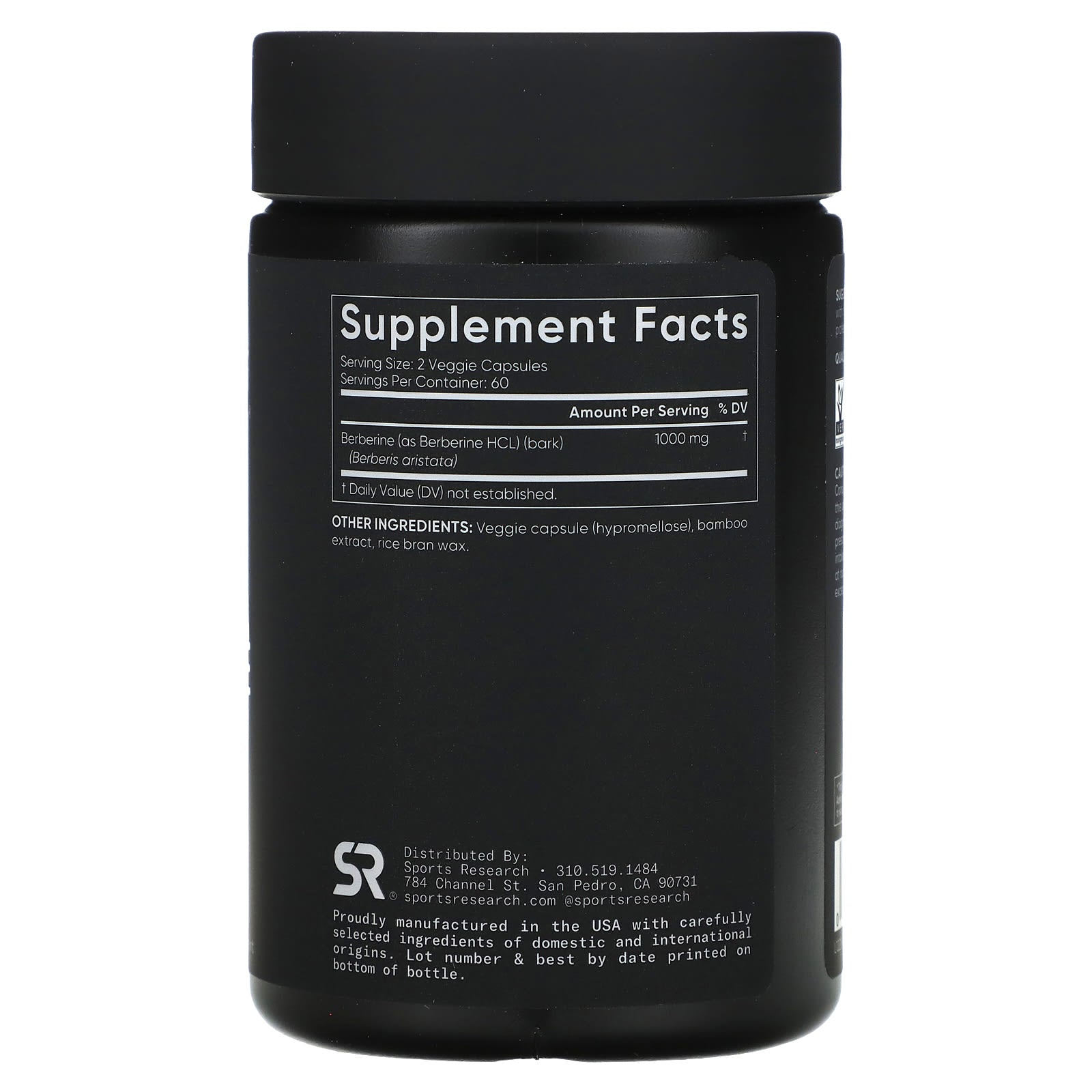Sports Research, Berberine, 120 Veggie Capsules (500 mg per Capsule)