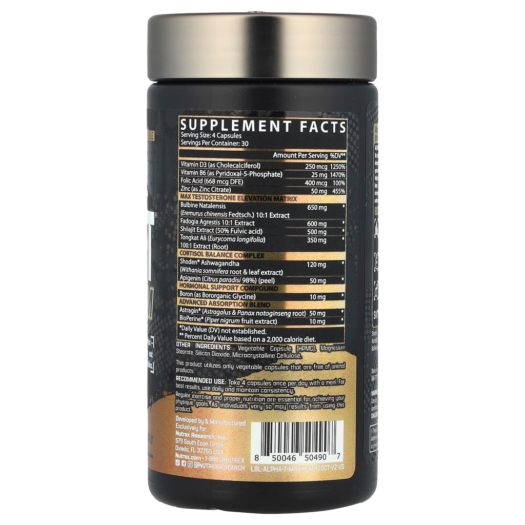 Nutrex Research, Alpha-T Magnum, 120 Capsules