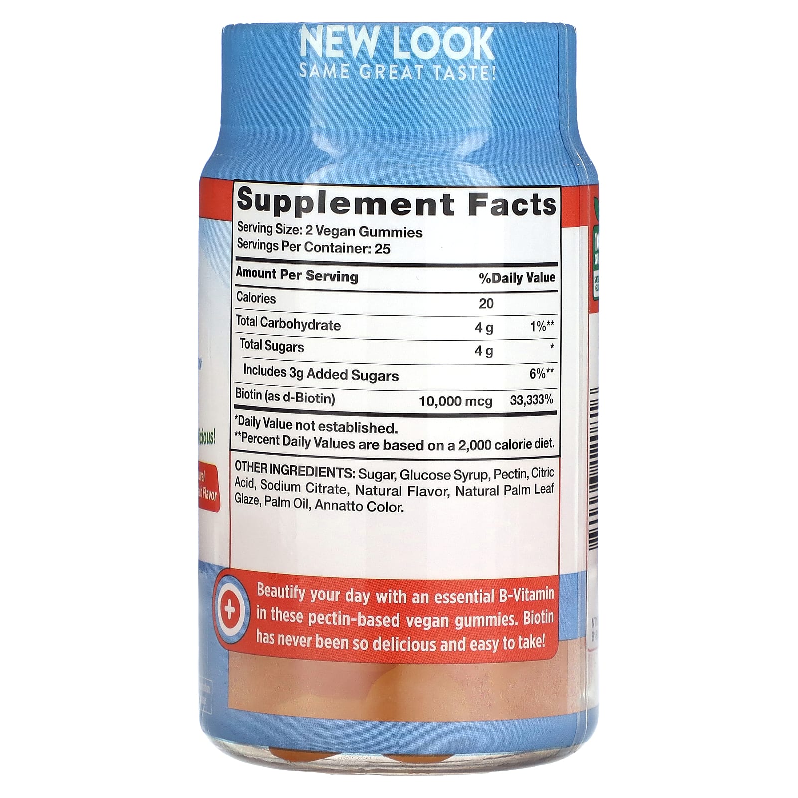 Nature's Truth, Biotin, Natural Peach, 50 Vegan Gummies (5,000 mcg per Gummy)