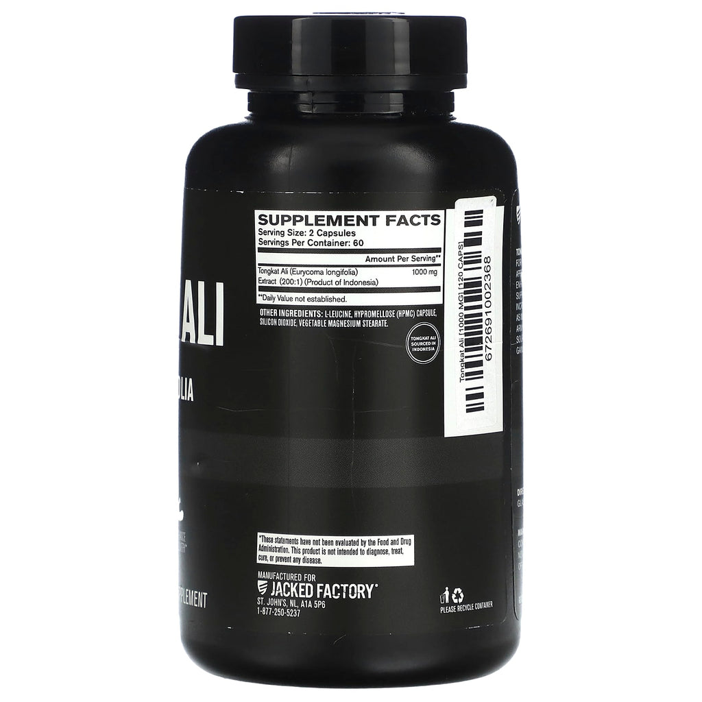 Jacked Factory, Essential Series, Tongkat Ali, 120 Veggie Capsules (500 mg per Capsule)