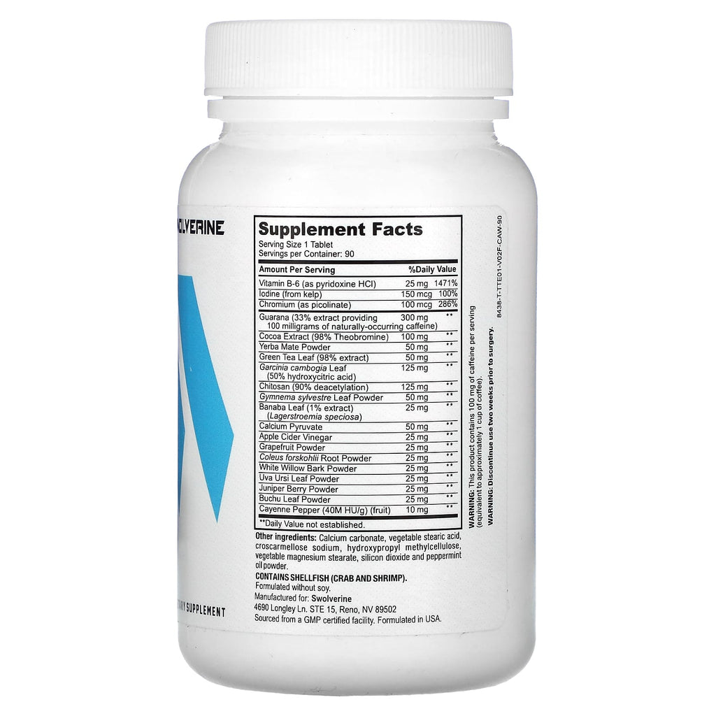 Swolverine, Therm, 90 Tablets