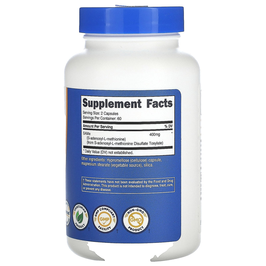 Nutricost, SAMe, 120 Capsules (200 mg per Capsule)