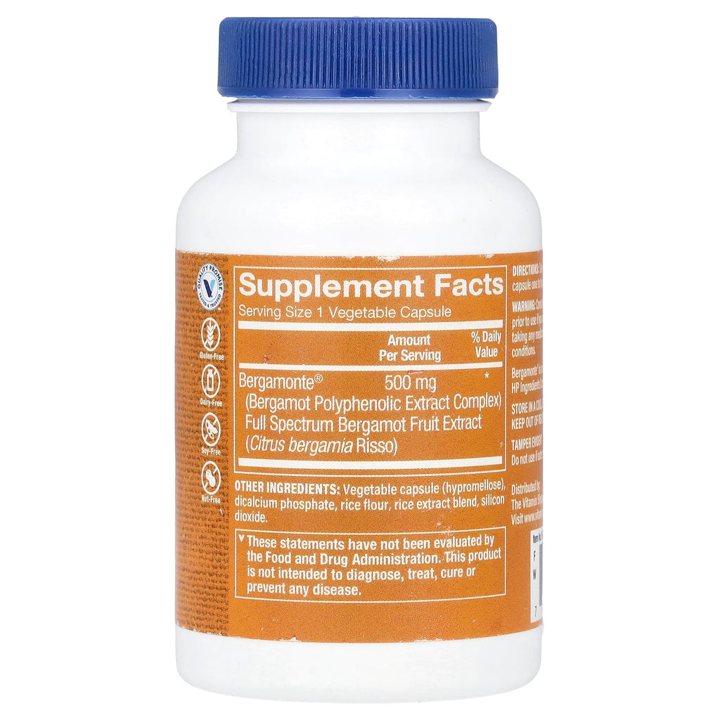 The Vitamin Shoppe, Citrus Bergamot, 500 mg, 60 Vegetable Capsules