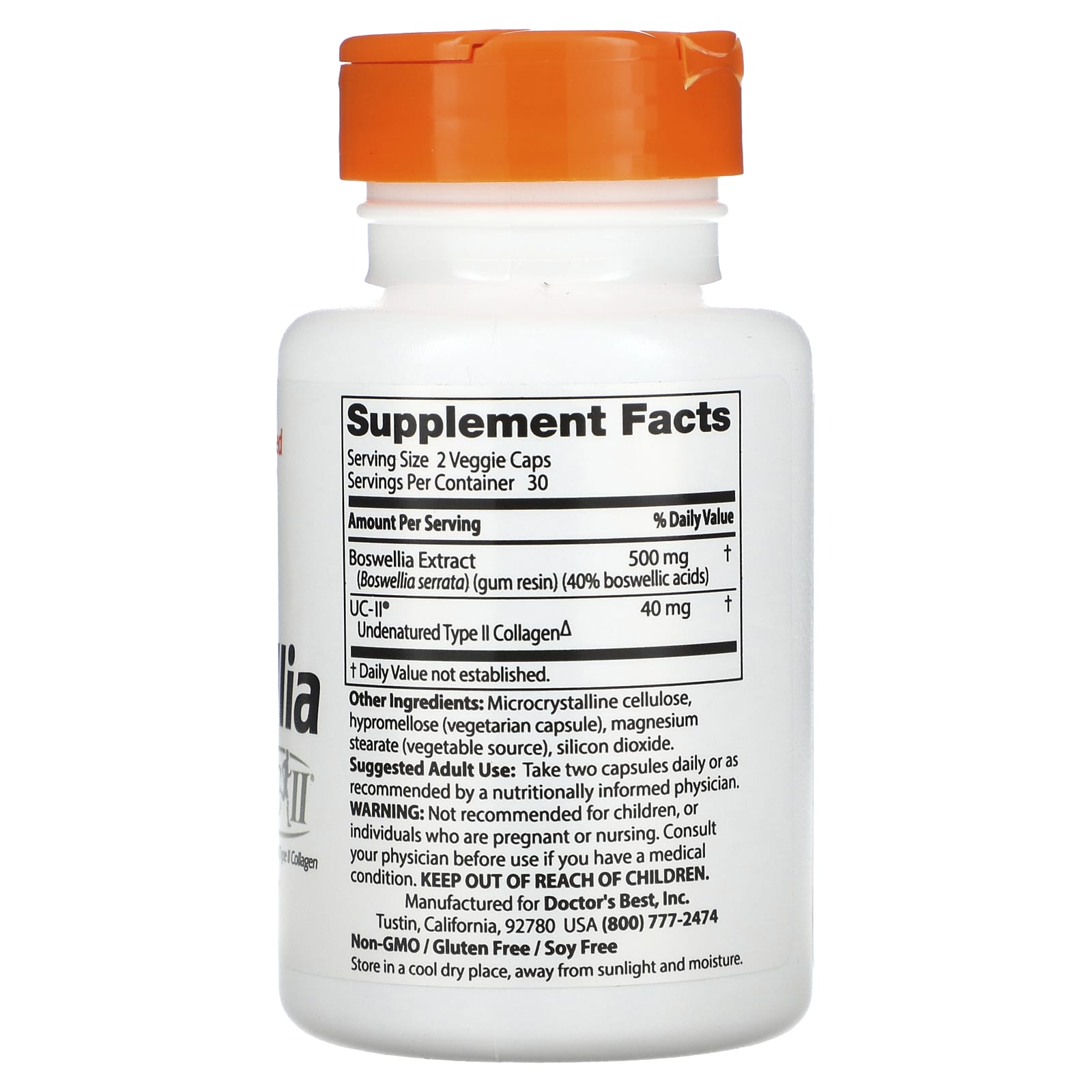 Doctor's Best, Boswellia with UC-II, 60 Veggie Caps
