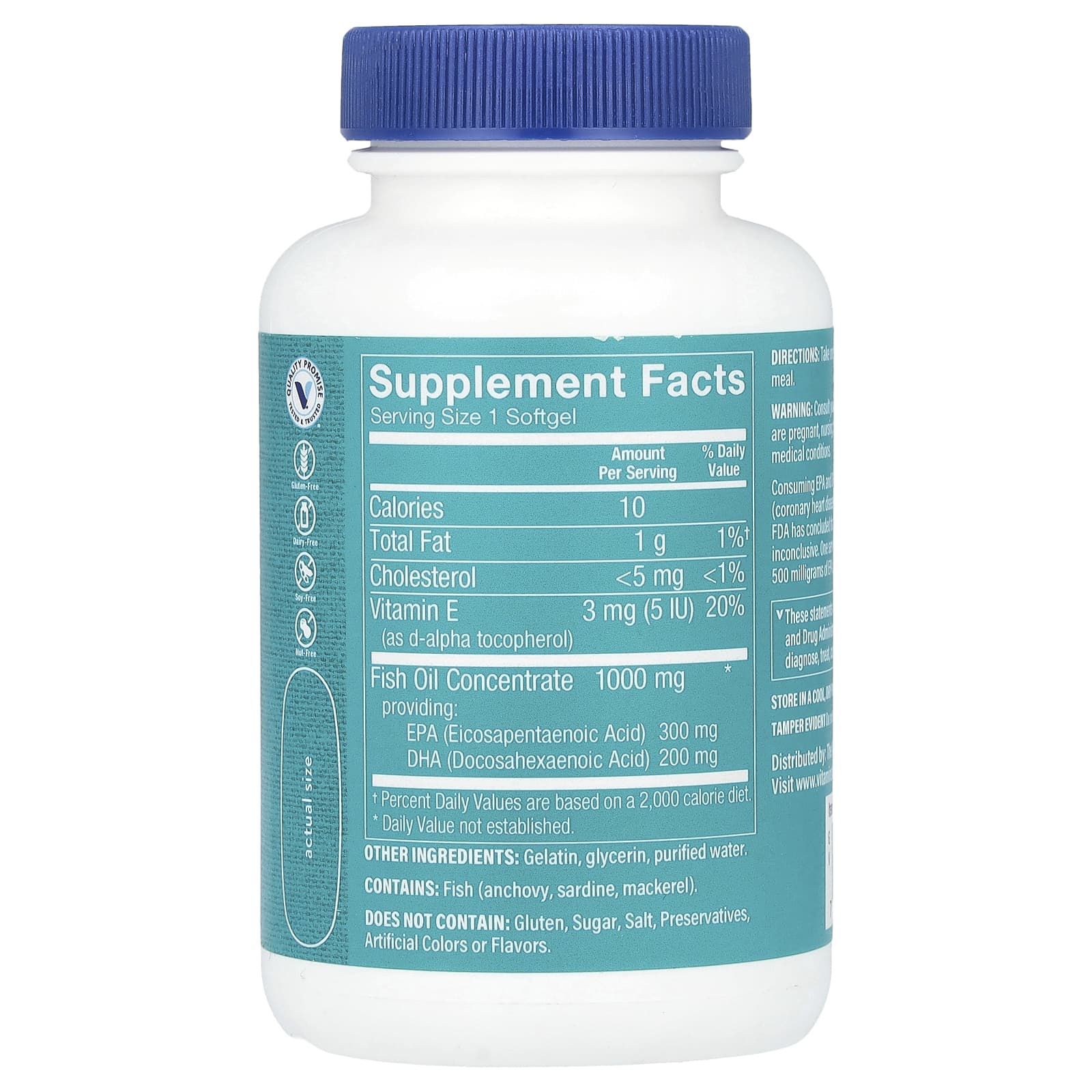 The Vitamin Shoppe, Omega-3 Fish Oil, 1,000 mg, 60 Softgels