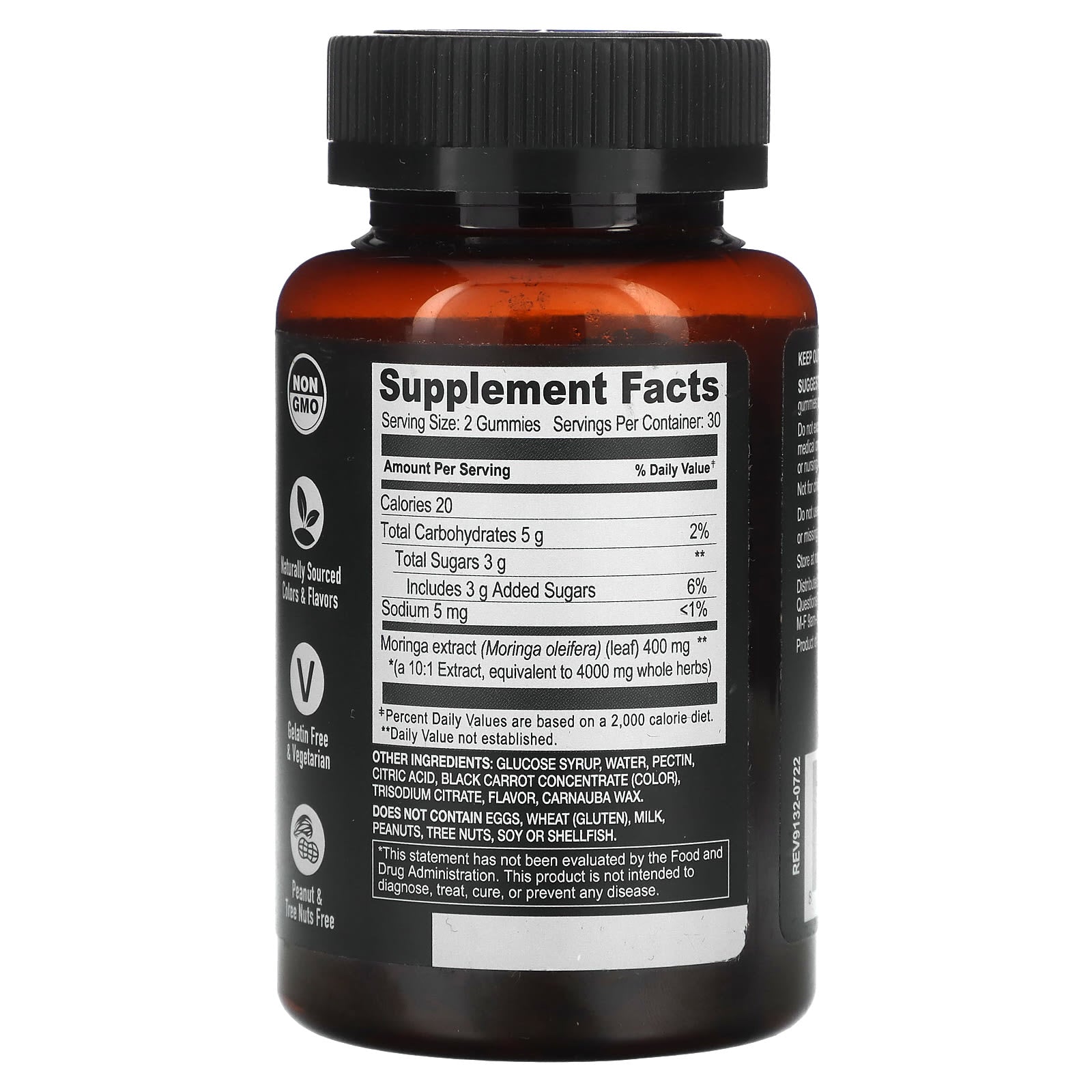 YumVs, Strong Earth Gummies, Moringa Leaf Extract, Strawberry, 60 Gummies (2,000 mg per Gummy)