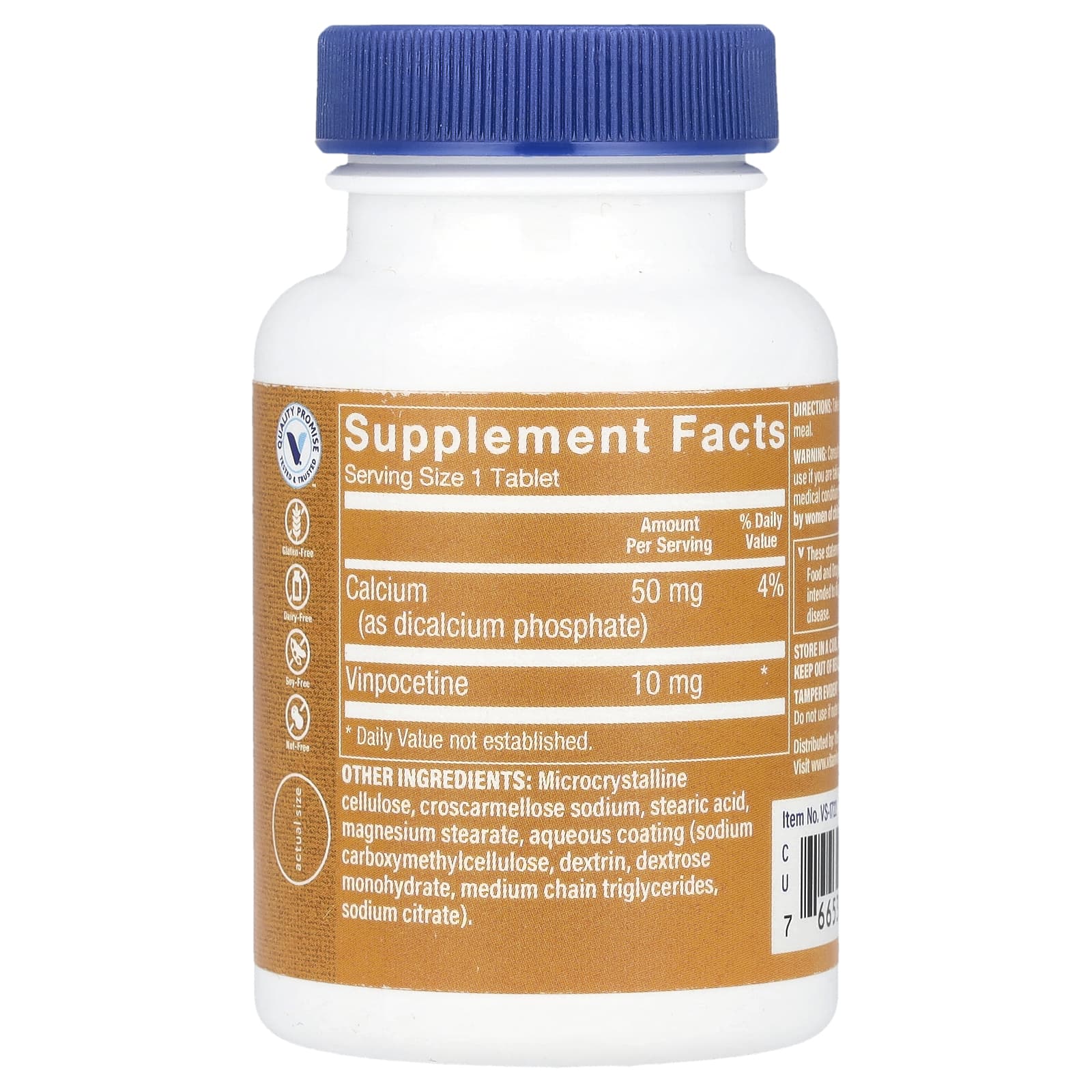 The Vitamin Shoppe, Vinpocetine, 10 mg, 120 Tablets